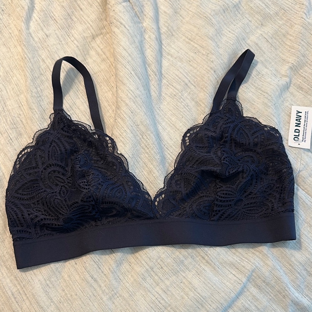 Old Navy Blue Wireless Lace Bralette